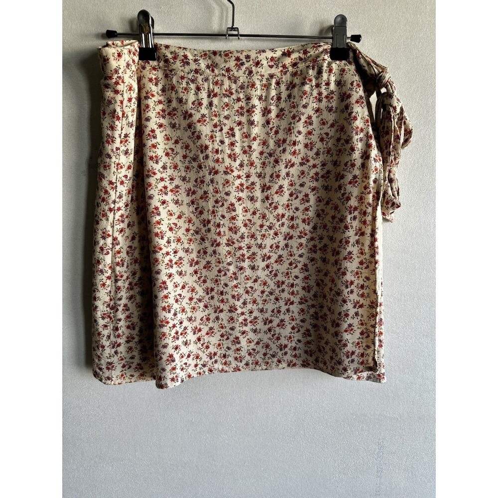 American Eagle Womens L Floral Wrap Mini Skirt Bloomcore Cottagecore Peasant